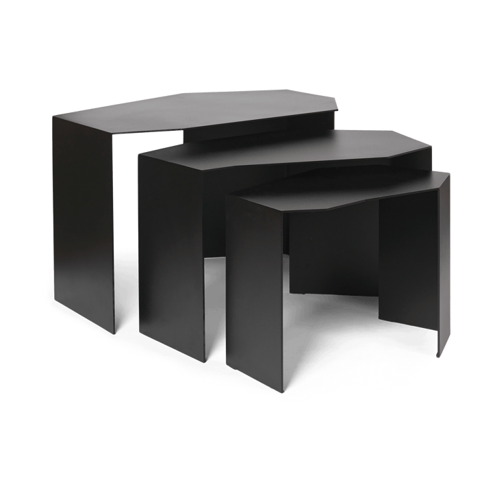 Shard cluster bord 3-pack - Black - Ferm LIVING