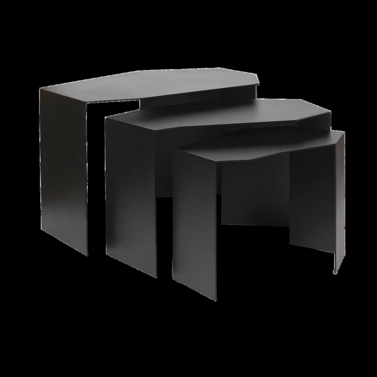 ferm LIVING Shard cluster bord 3-pack Black