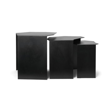 Shard cluster bord 3-pack - Black - ferm LIVING