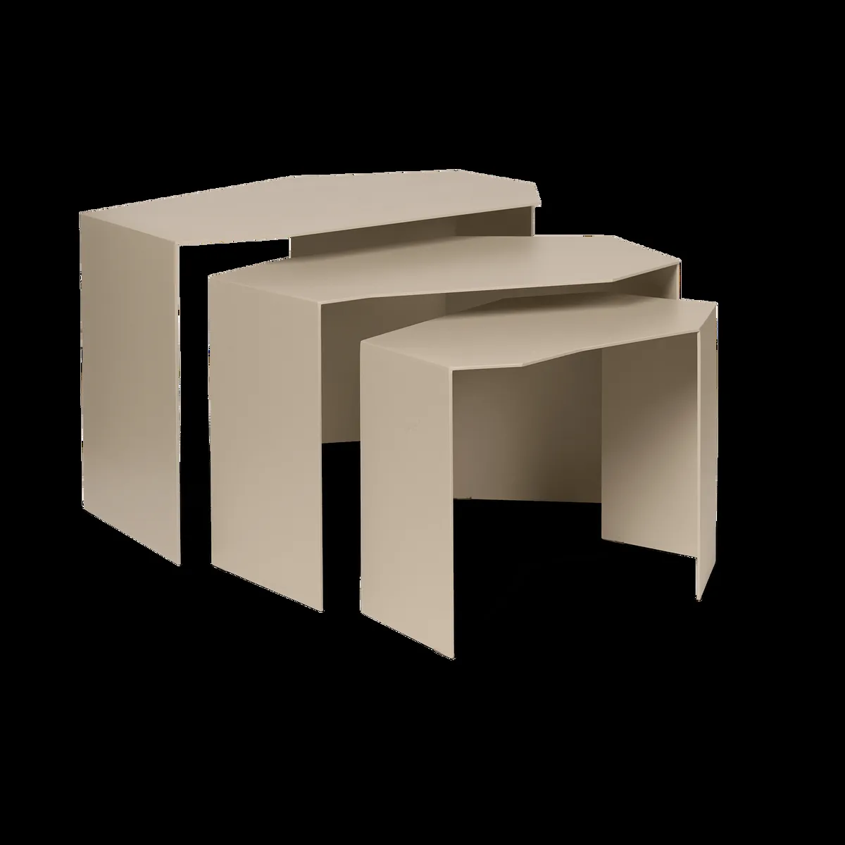 ferm LIVING Shard cluster bord 3-pack Cashmere