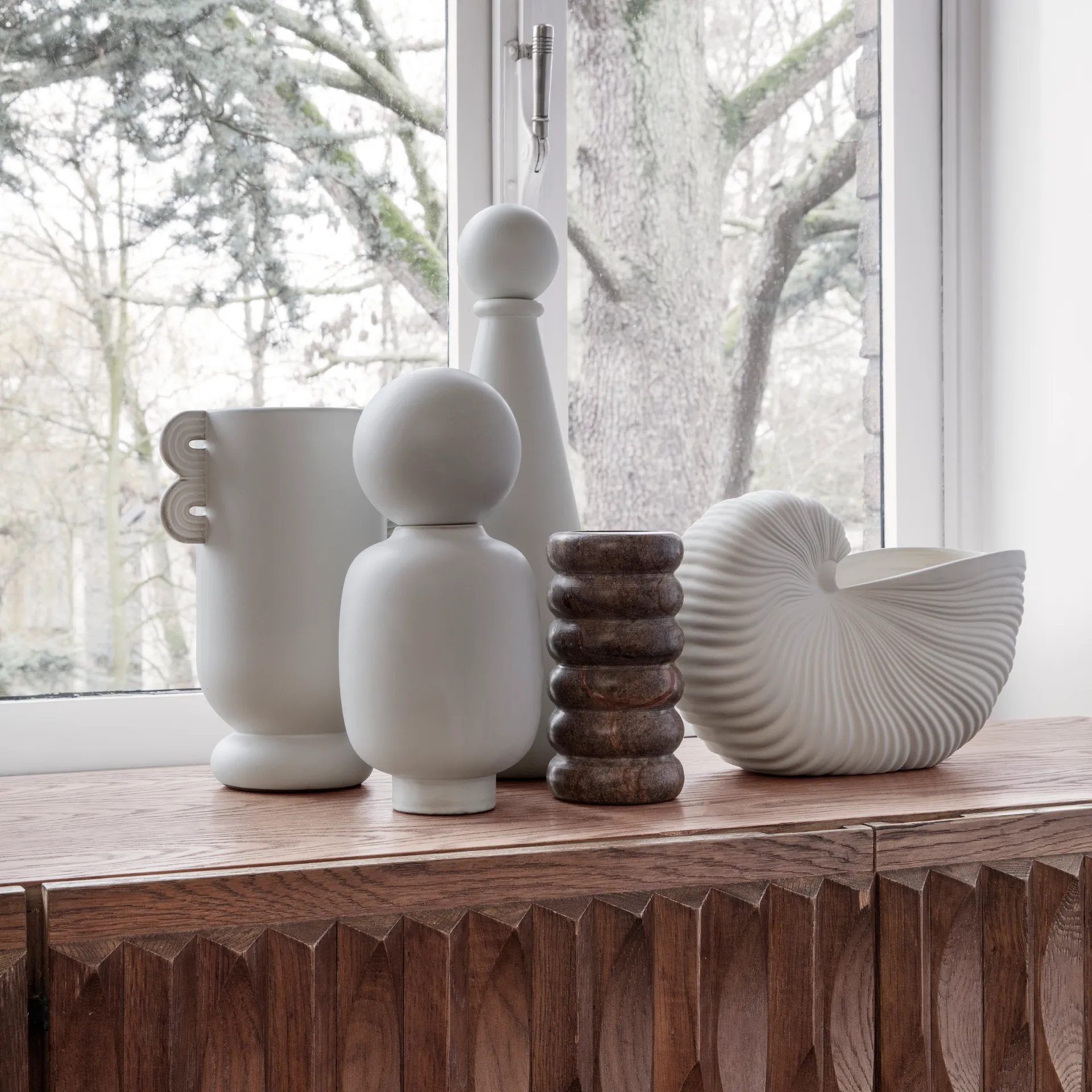 Shell pot, Off white, 31x15x21 cm Ferm Living