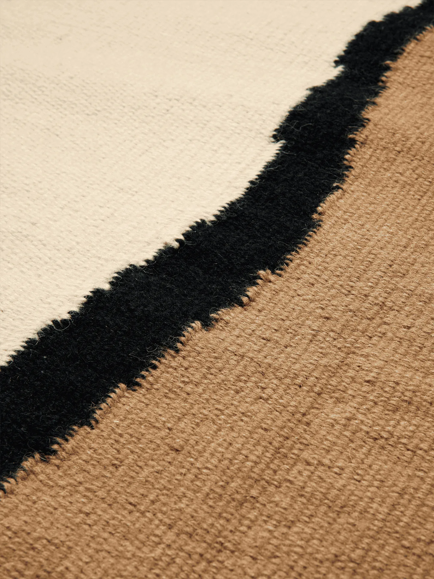 Soil Kelim gångmatta, Dark sand-off white, 70x180 cm Ferm Living
