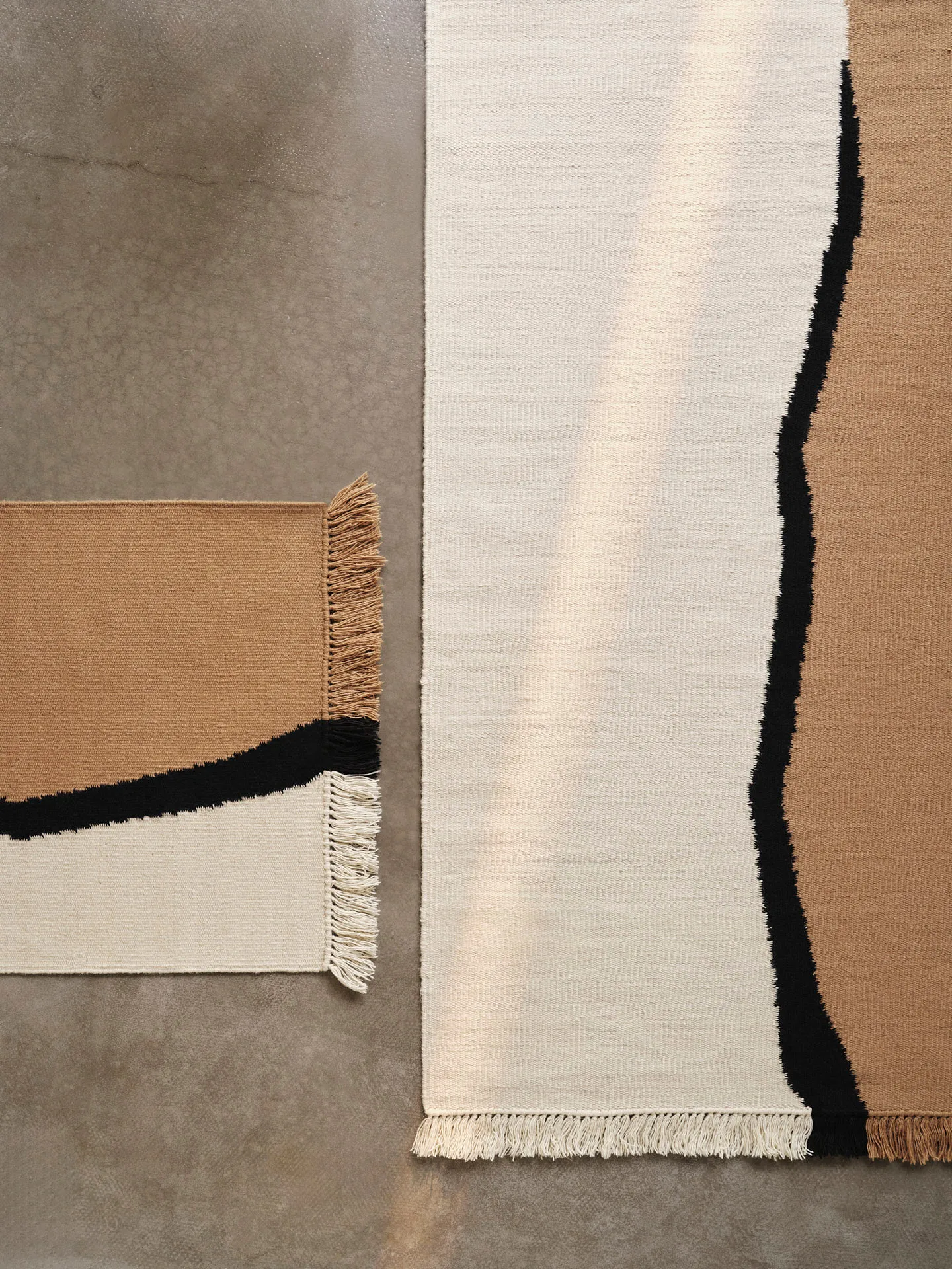 Soil Kelim matta, Dark sand-off white, 200x300 cm Ferm Living