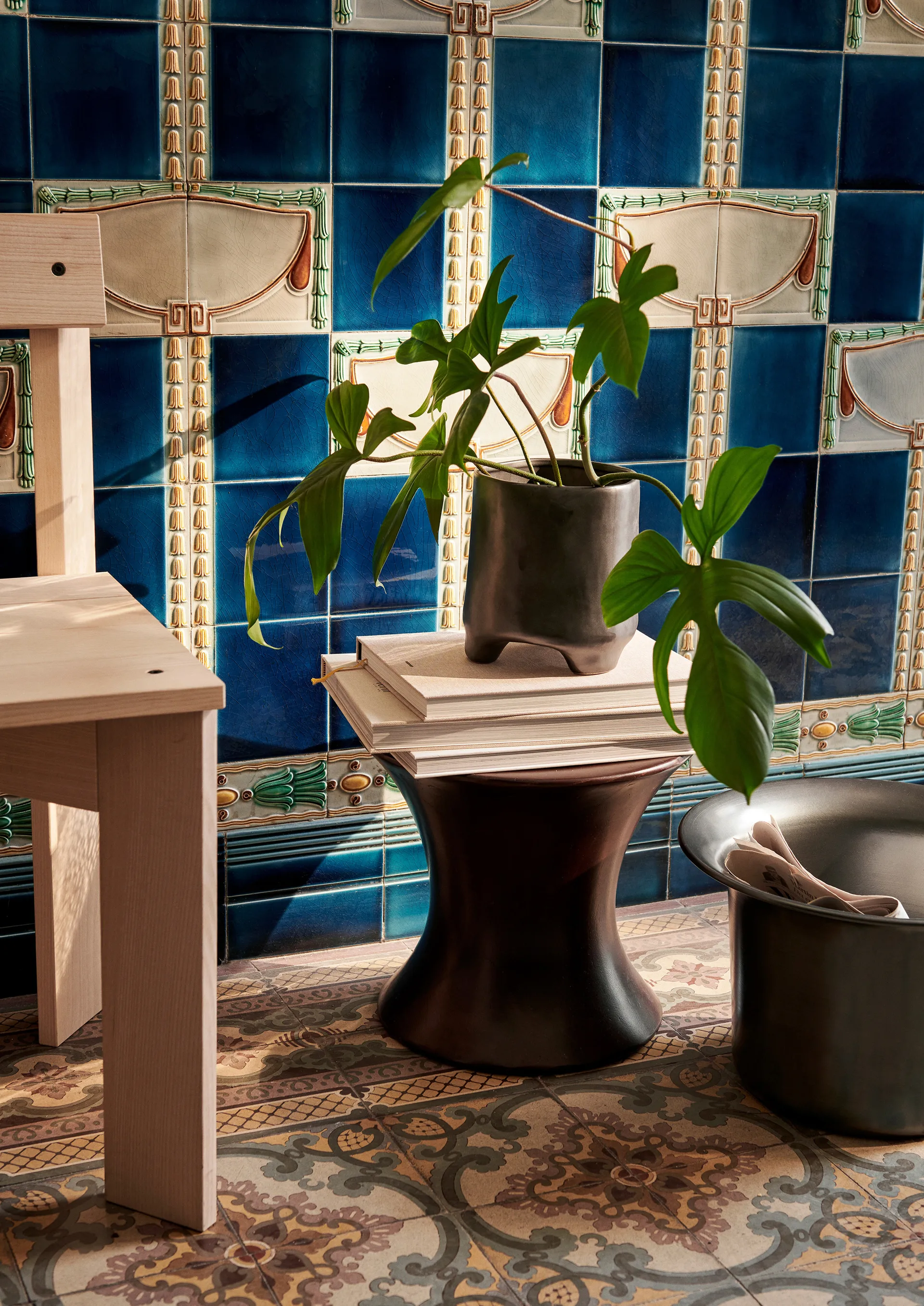 Spun alu korg låg Ø37, Blackened Aluminium Ferm Living