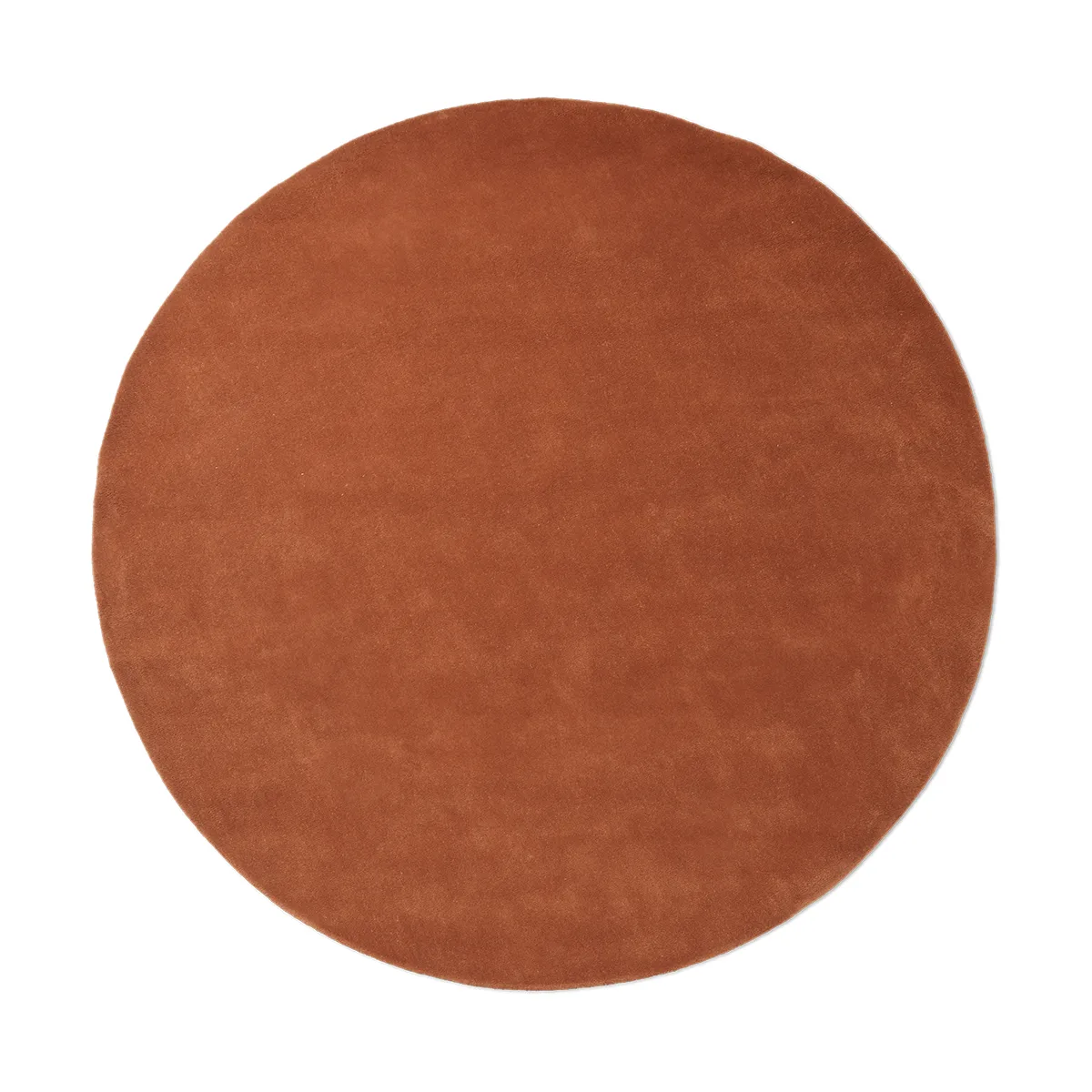 ferm LIVING Stille tuftad matta rund Red brown, Ø240 cm