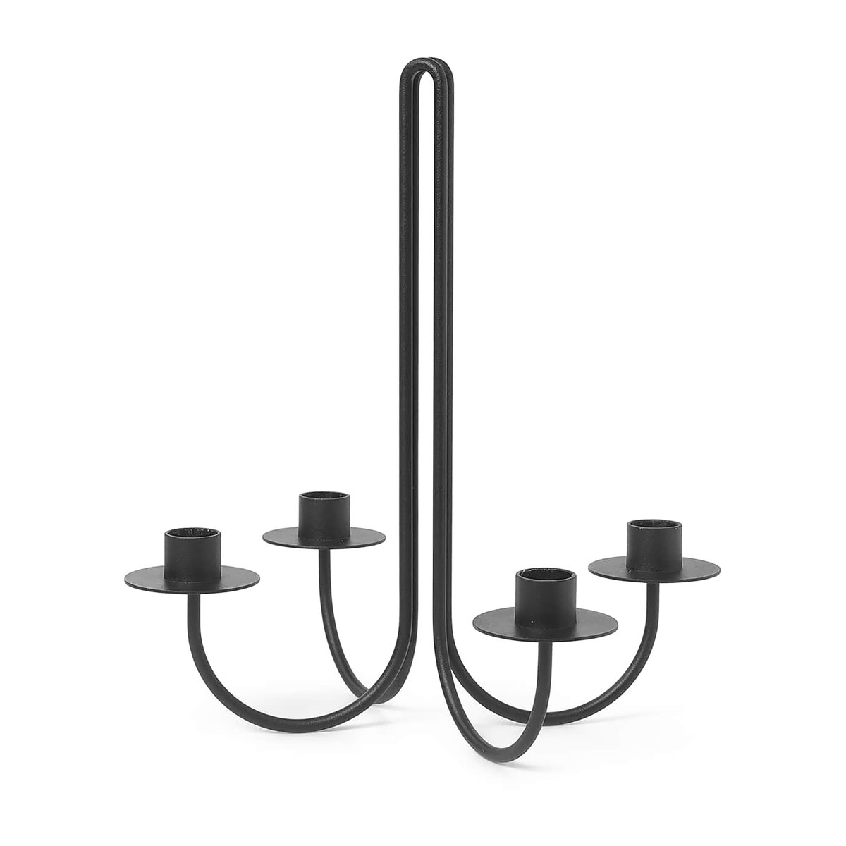 Ferm Living Sway candelabra black | Skandinavisk Design | Ljusstakar | Svart
