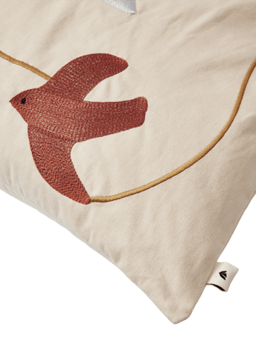 Swif bird broderat kuddfodral 40x60 cm - Multi - Ferm Living