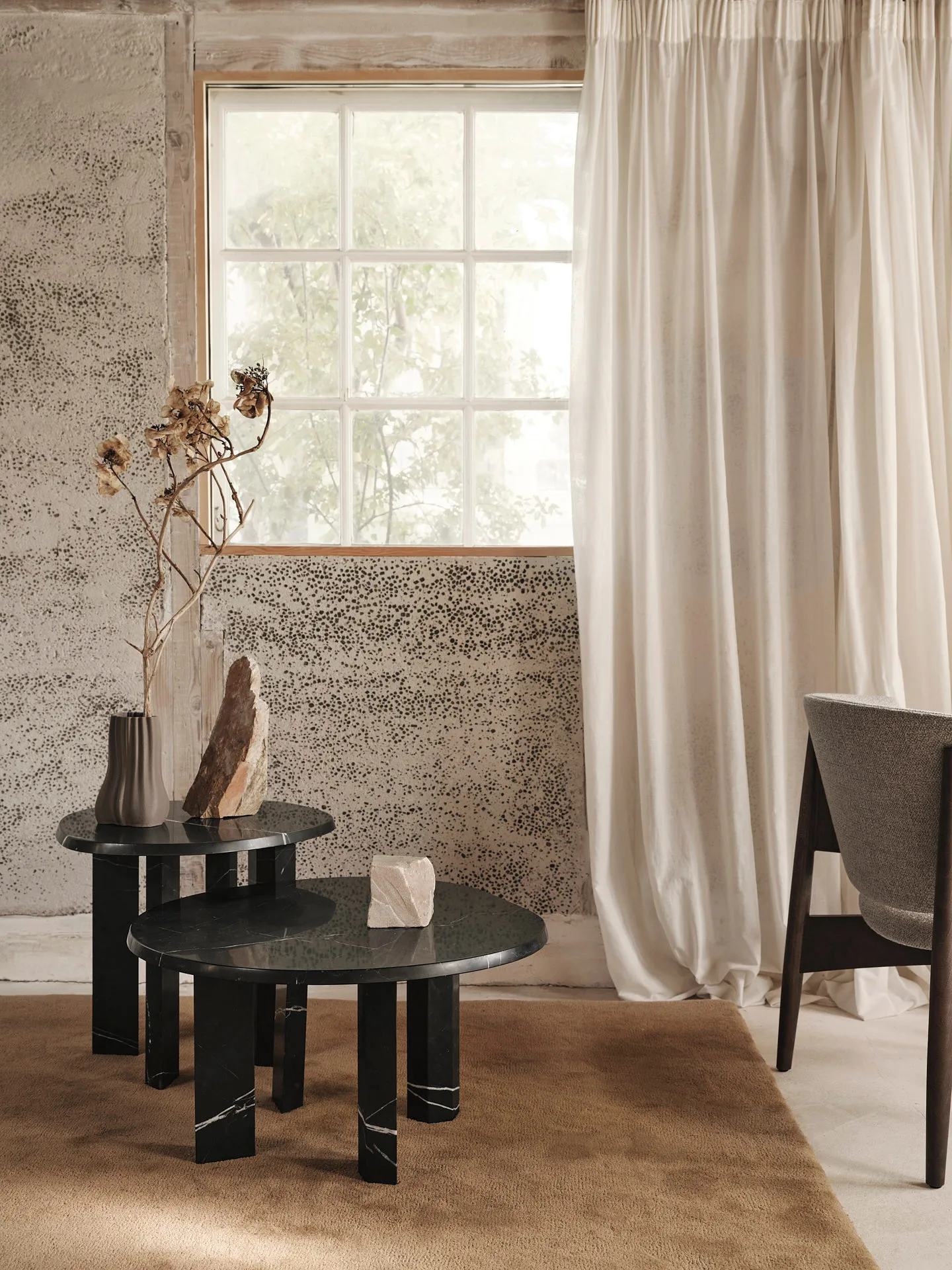 Taula soffbord Ø67x35 cm, Black Ferm Living