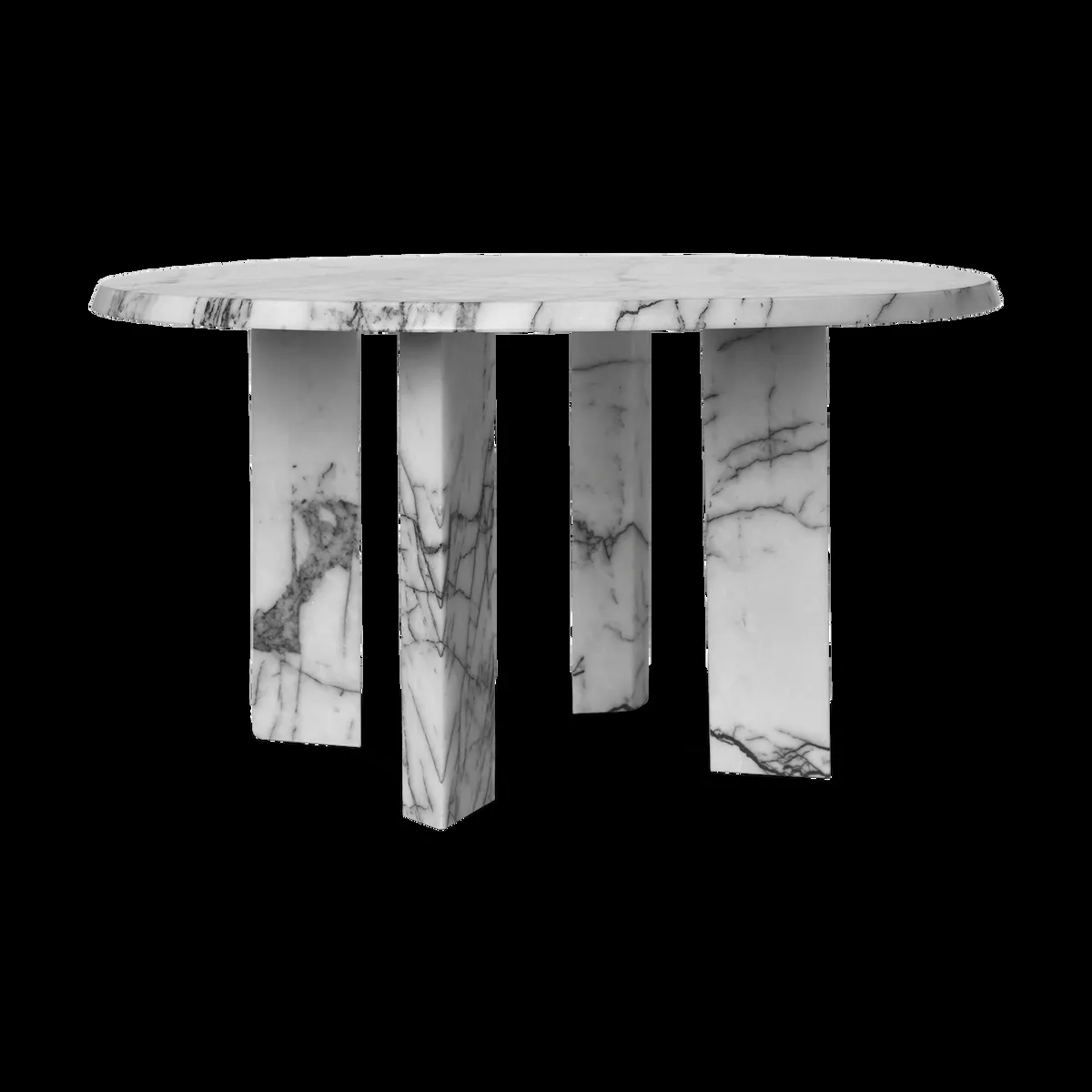 ferm LIVING Taula soffbord Ø67x35 cm White-charcoal