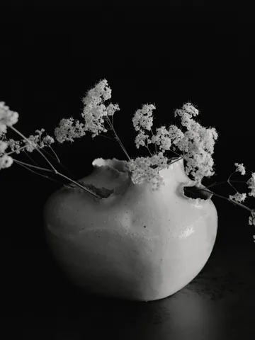 Tereo vas - Off-white speckle, 18 cm - Ferm Living