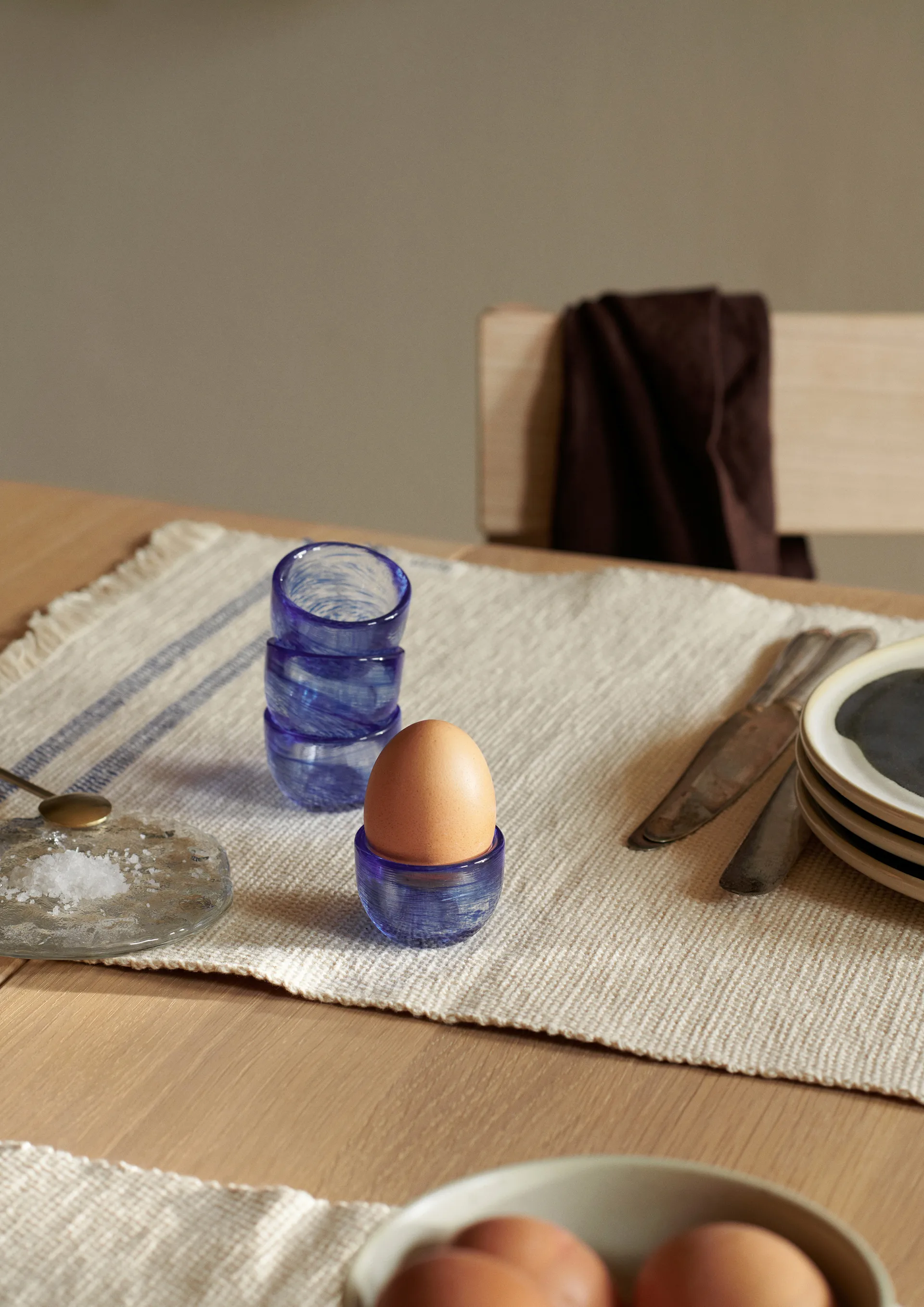 Tinta äggkoppar 4-pack Ø4,8 cm, Blue Ferm Living