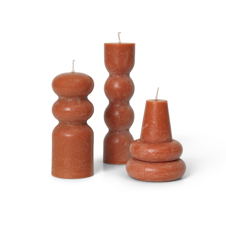 Torno ljus 3-pack Ø4 cm - Amber - Ferm LIVING