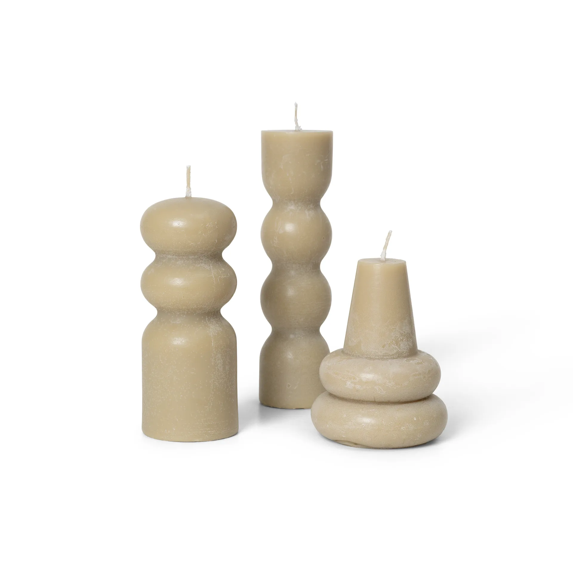 Torno ljus 3-pack Ø4 cm, Sand Ferm Living