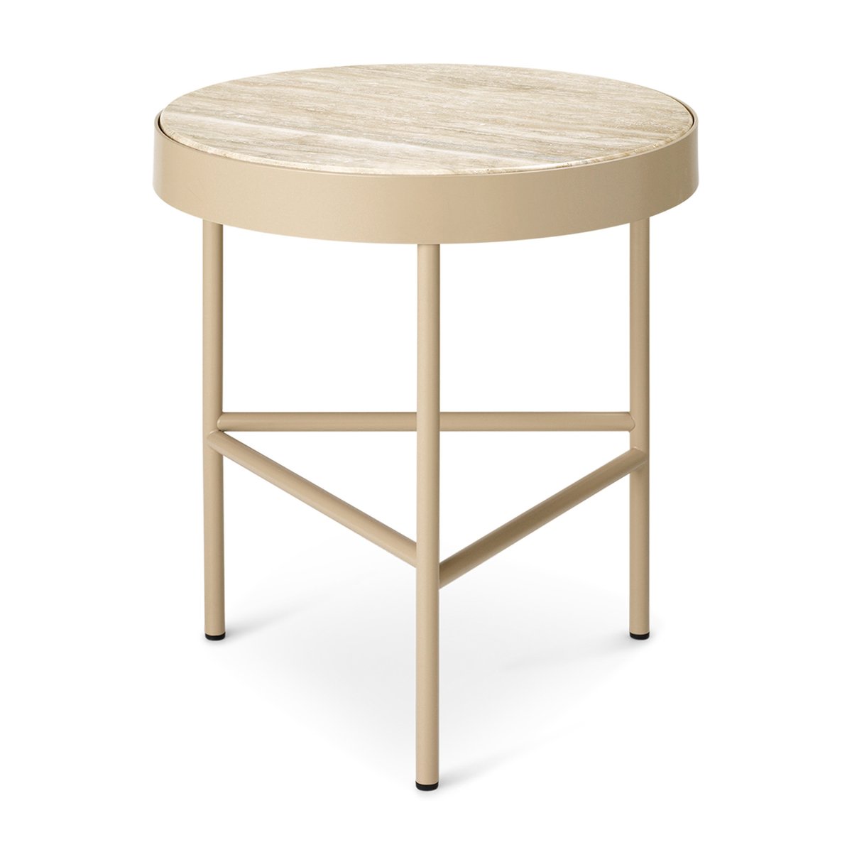 Ferm Living Travertine soffbord 40 cm Cashmere | Skandinavisk Design | Soffbord | Beige
