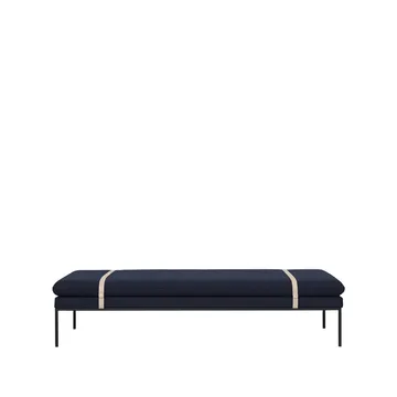 Turn Dagbädd - tyg fiord by kvadrat dark blue, svart stativ - Ferm Living