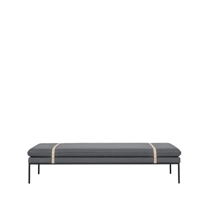 Turn Dagbädd - tyg fiord by kvadrat light grey, svart stativ - Ferm Living