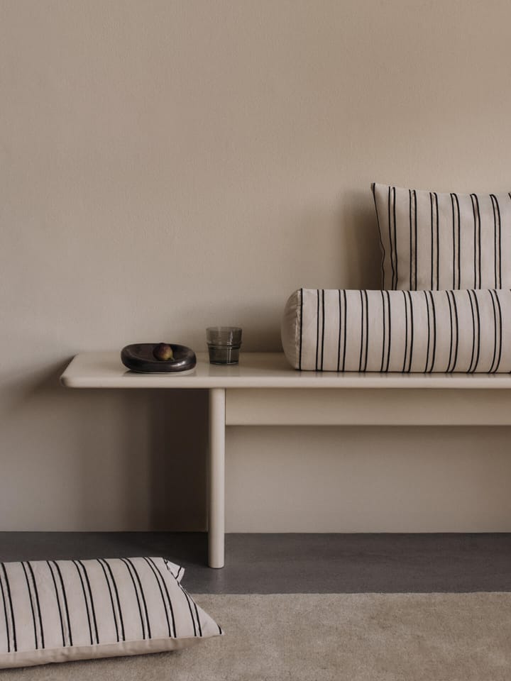 Twill kuddfodral 40x60 cm, Off-white-black Ferm Living