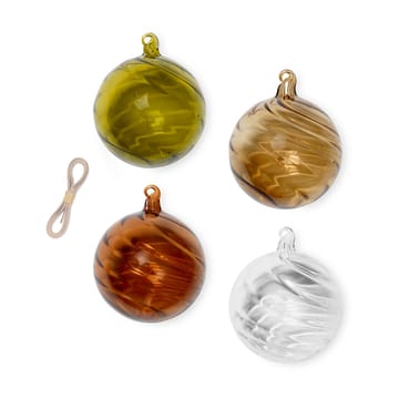 Twirl julkula large Ø10 cm 4-pack - Multi - Ferm Living