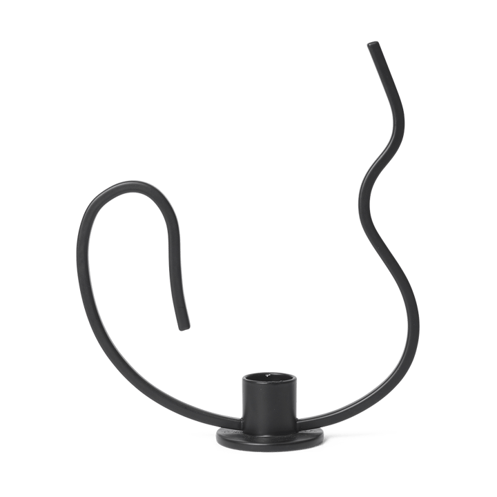 Valse ljusstake low - Black - Ferm Living