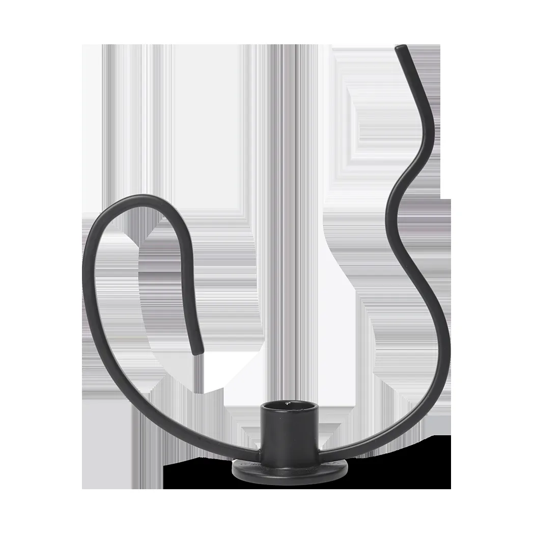 ferm LIVING Valse ljusstake low Black