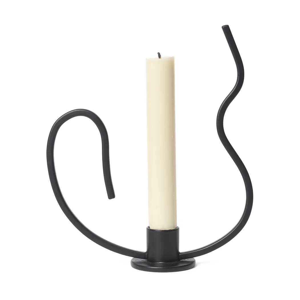Valse ljusstake low, Black Ferm Living