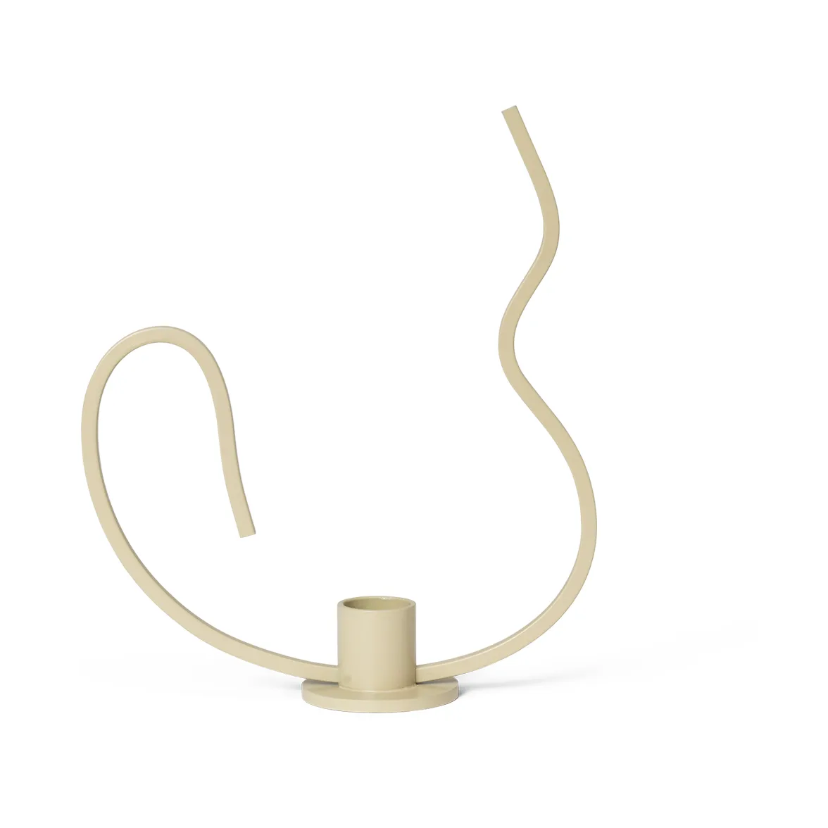 Ferm Living Valse ljusstake low Cashmere | Skandinavisk Design | Ljusstakar | Beige