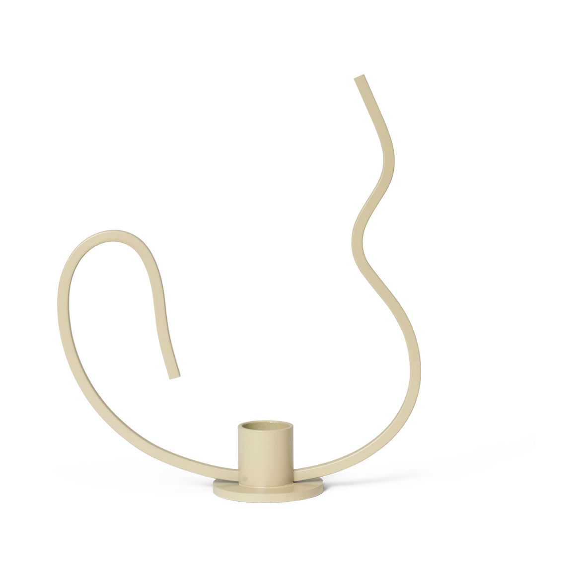Ferm Living Valse ljusstake low Cashmere | Skandinavisk Design | Ljusstakar | Beige