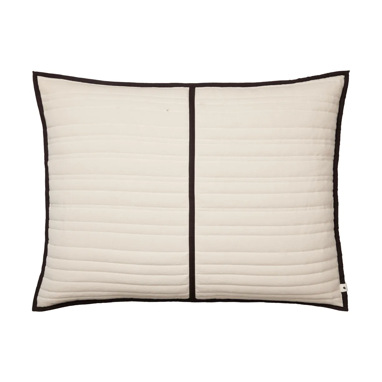 Ferm Living Vari quiltad kudde 60x80 cm Natural-dark chocolate