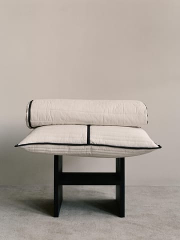Vari quiltad kudde 60x80 cm - Natural-dark chocolate - Ferm Living