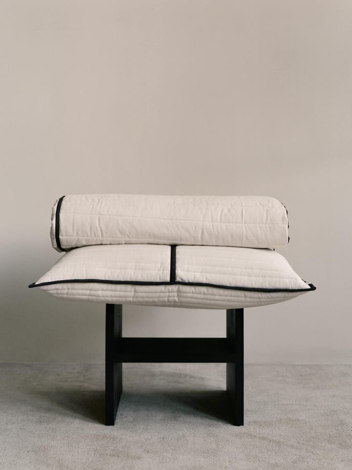 Vari quiltad kudde 60x80 cm, Natural-dark chocolate Ferm Living