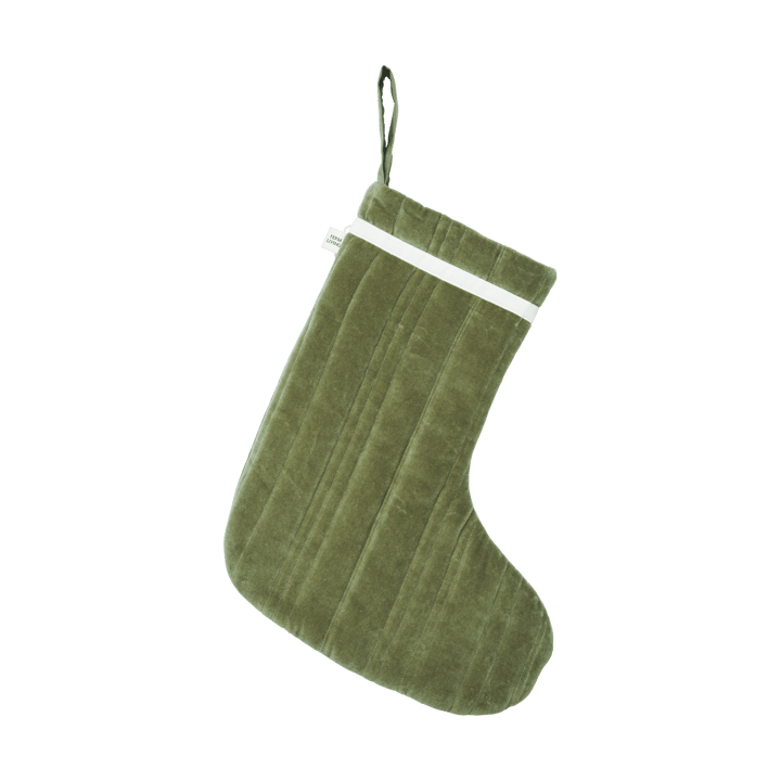 Vari quilted julstrumpa - Velvet-khaki - Ferm Living