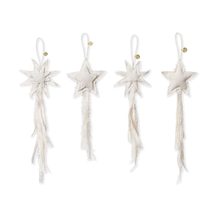 Vela Star Ornaments julgranshänge 4 delar - Natural - Ferm LIVING