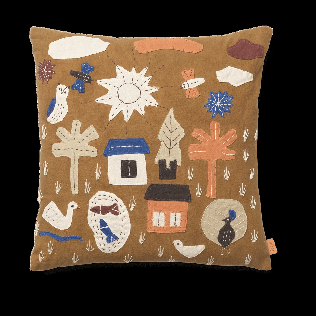 ferm LIVING Village kudde 40x40 cm Sugar Kelp