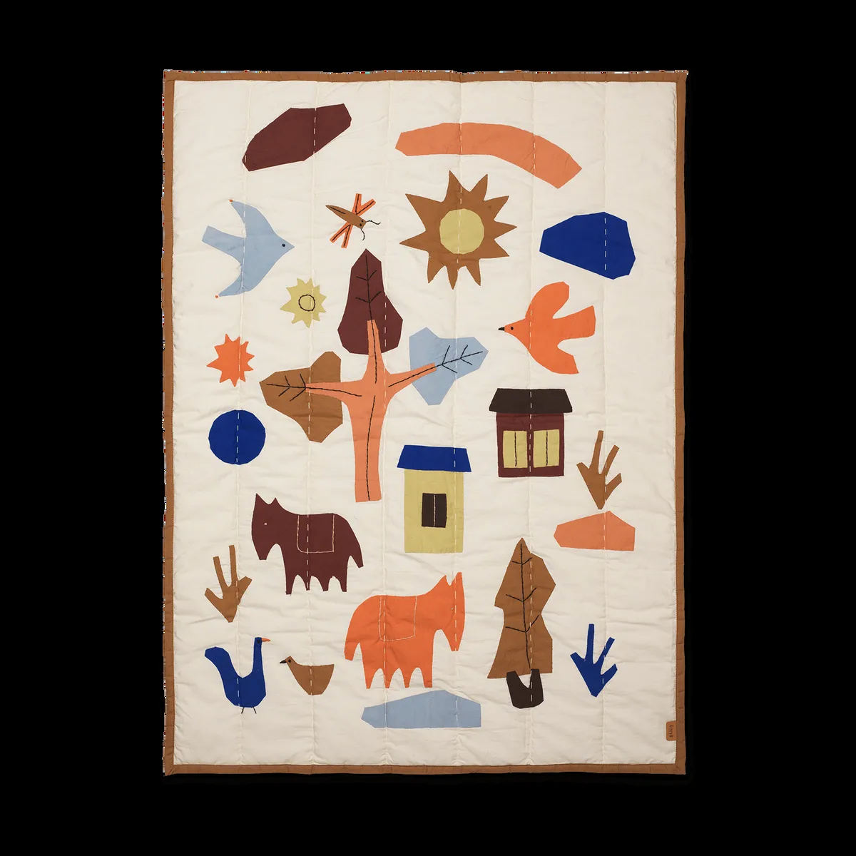 ferm LIVING Villiga quiltad filt 80x110 cm Off-white