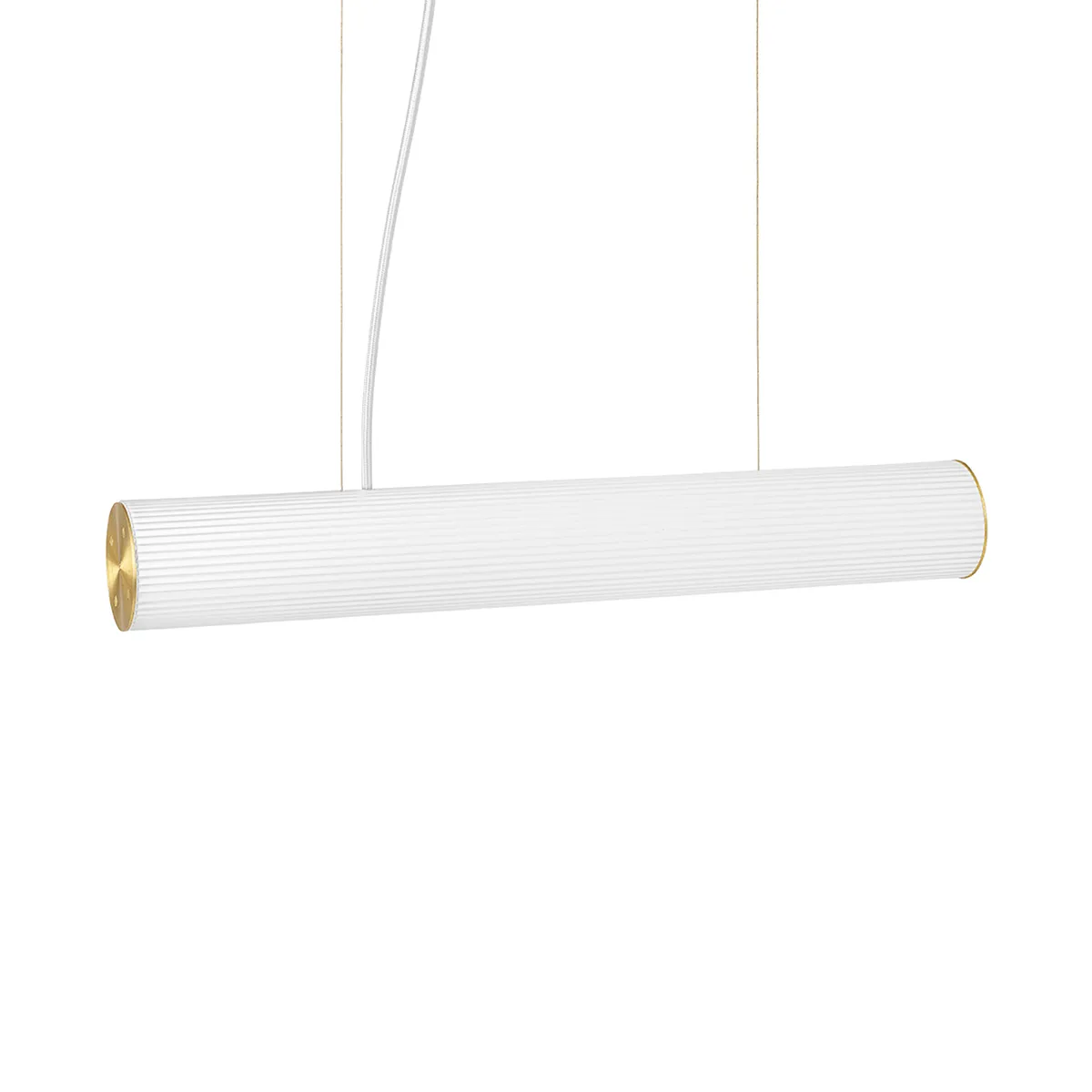 ferm LIVING Vuelta pendel 60 cm Vit-mässing