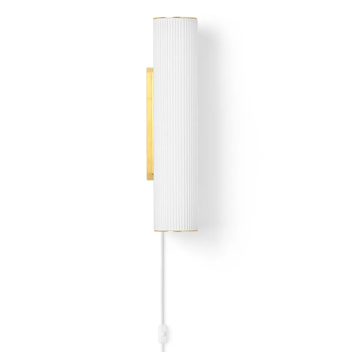 ferm LIVING Vuelta vägglampa 40 cm Vit-mässing