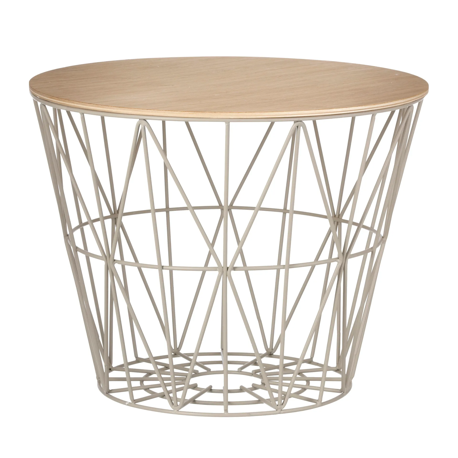 Wire basket top oljad ek, medium Ø 50 cm Ferm Living