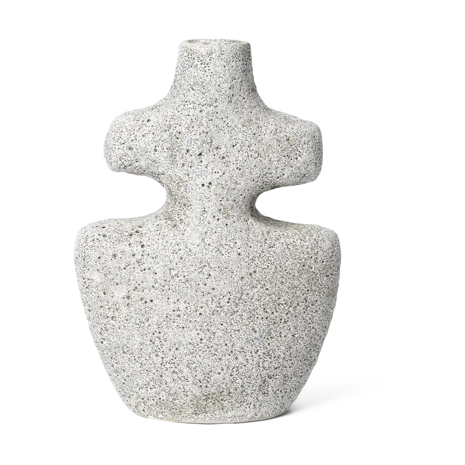 Yara ljusstake medium, Grey Pumice Ferm Living