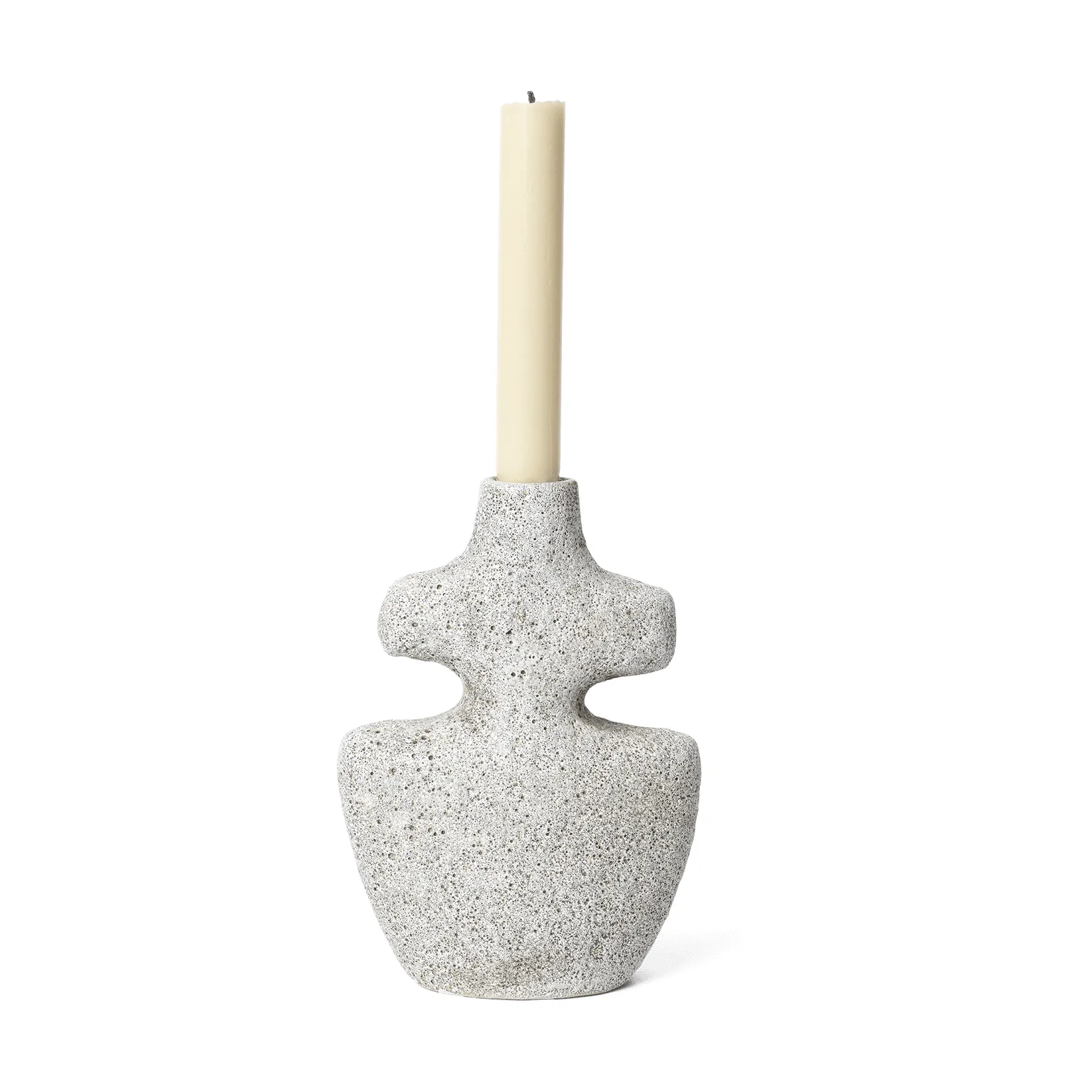 Yara ljusstake medium, Grey Pumice Ferm Living
