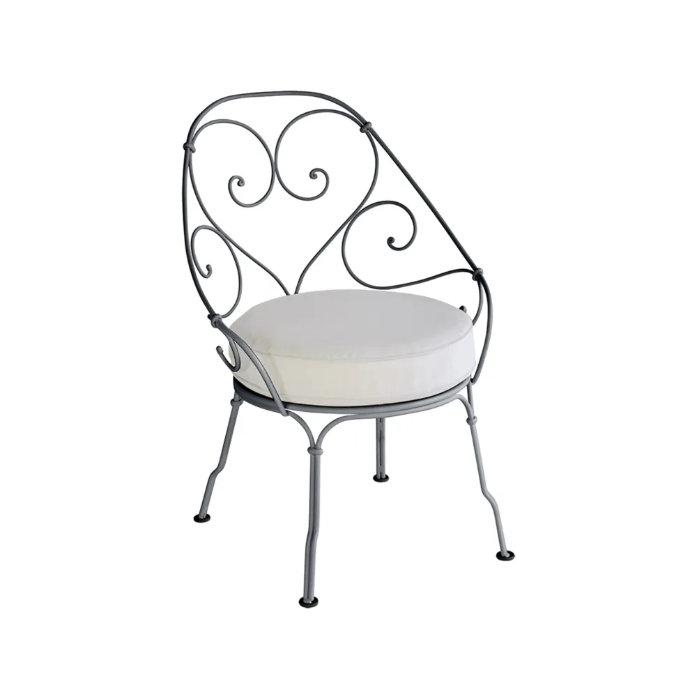 1900 Cabriolet karmstol, anthracite, off-white dyna Fermob