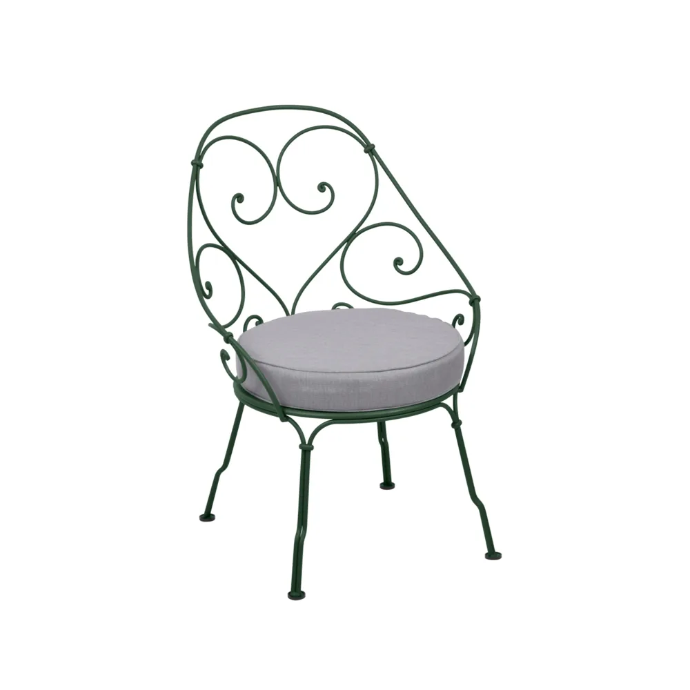 1900 Cabriolet karmstol, cedar green, flannel grey dyna Fermob