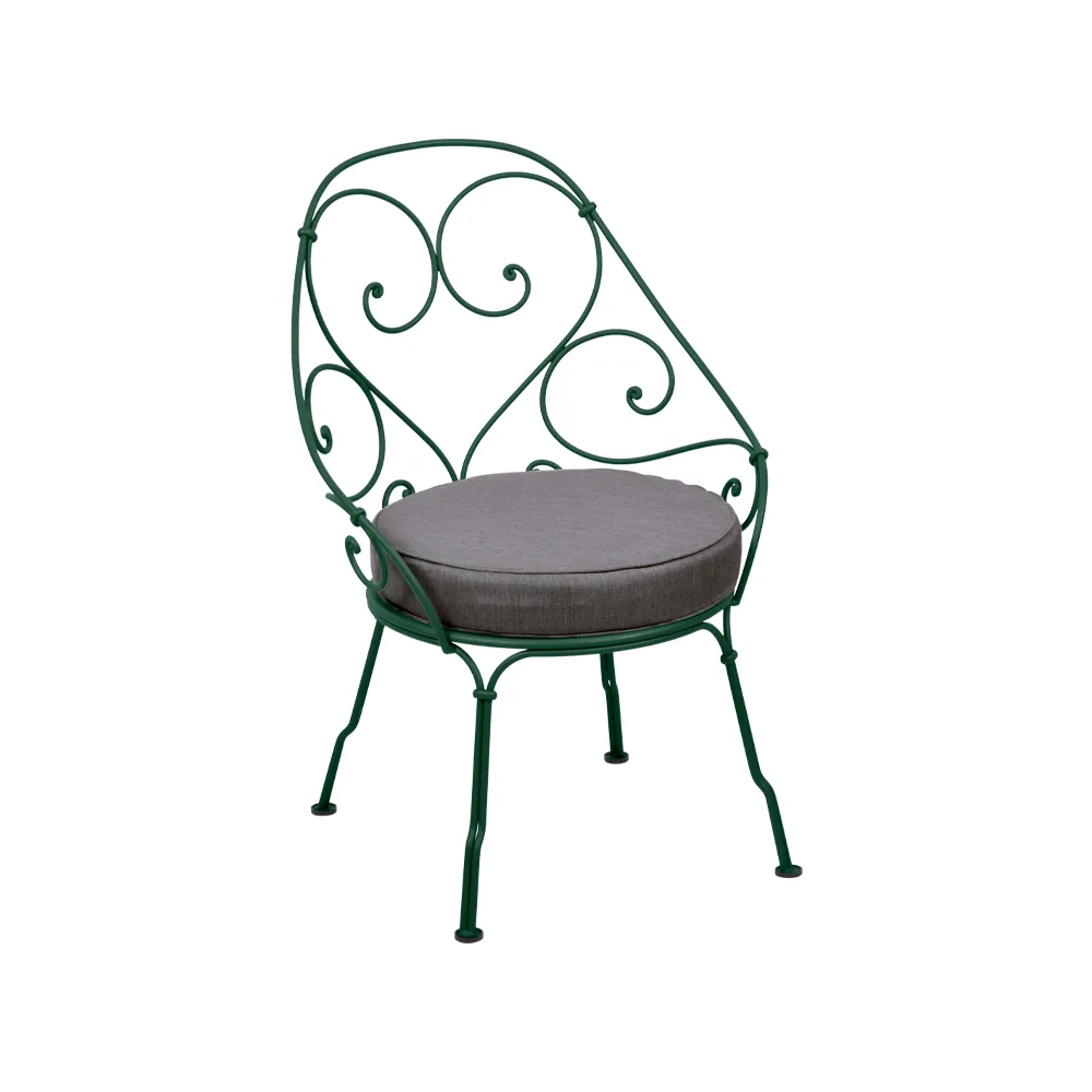 1900 Cabriolet karmstol, cedar green, graphite grey dyna Fermob