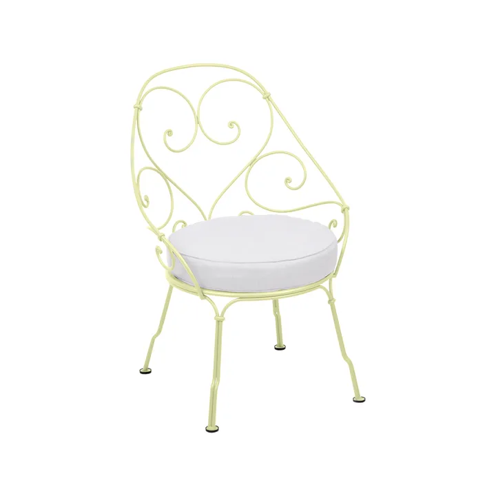 1900 Cabriolet karmstol - frosted lemon, off-white dyna - Fermob