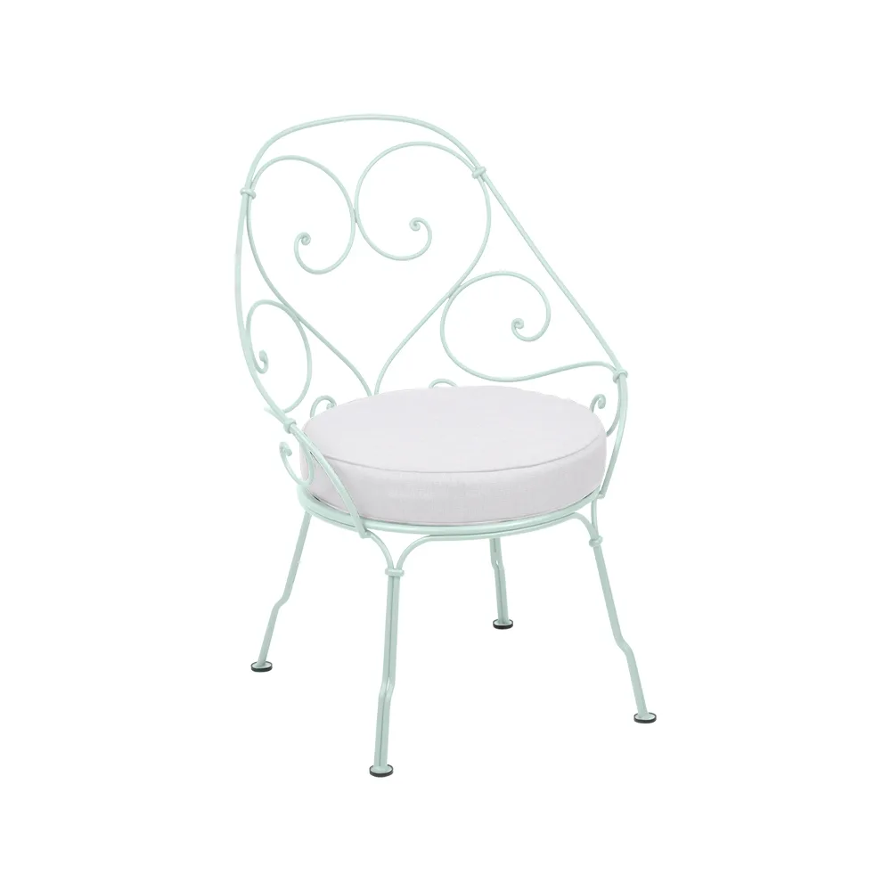 1900 Cabriolet karmstol, ice mint, off-white dyna Fermob