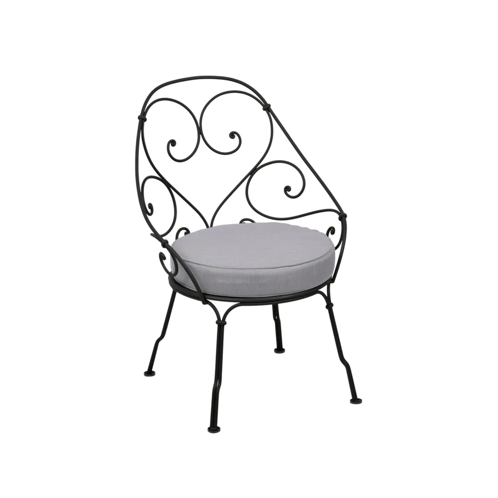 1900 Cabriolet karmstol, liquorice, flannel grey dyna Fermob