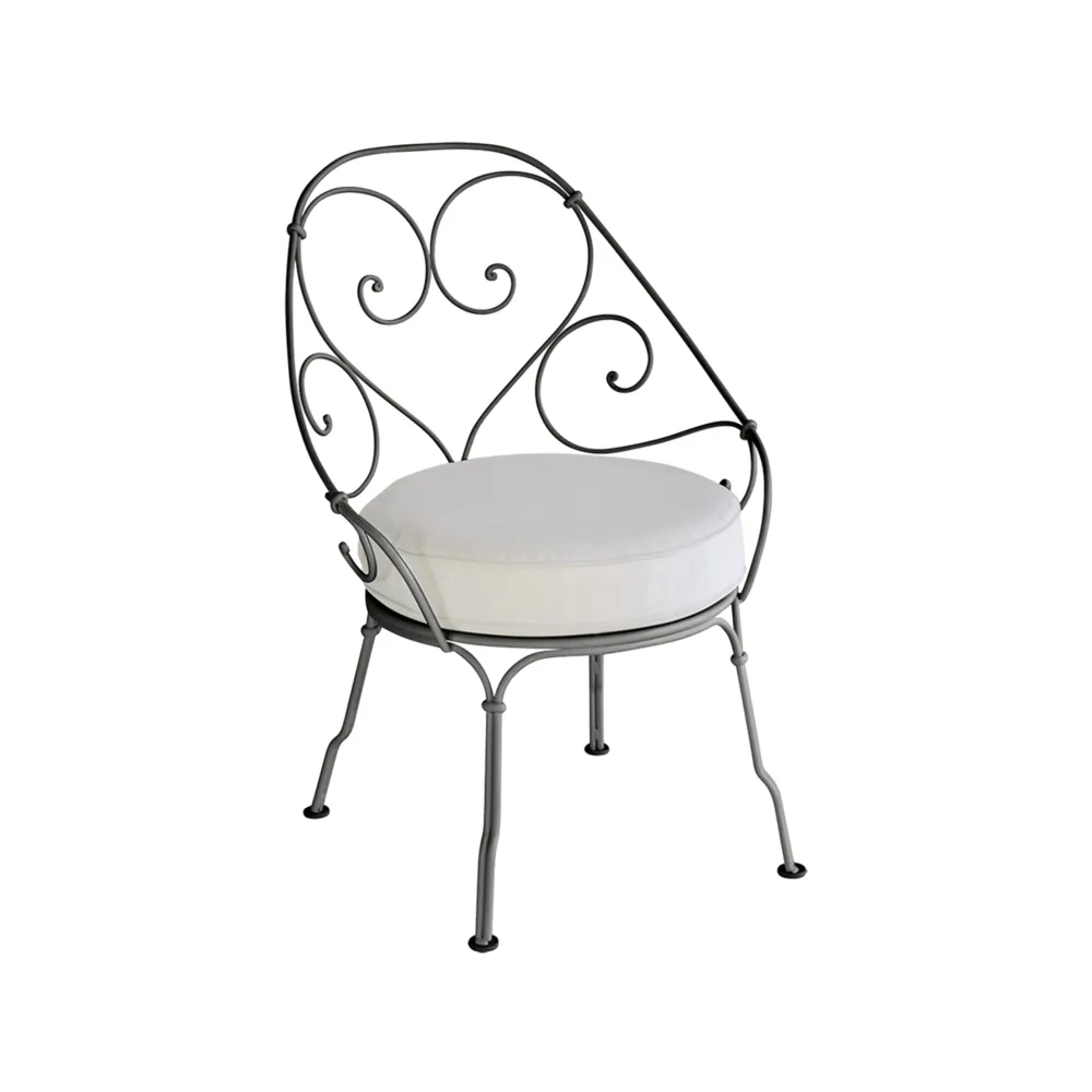 1900 Cabriolet karmstol, liquorice, off-white dyna Fermob