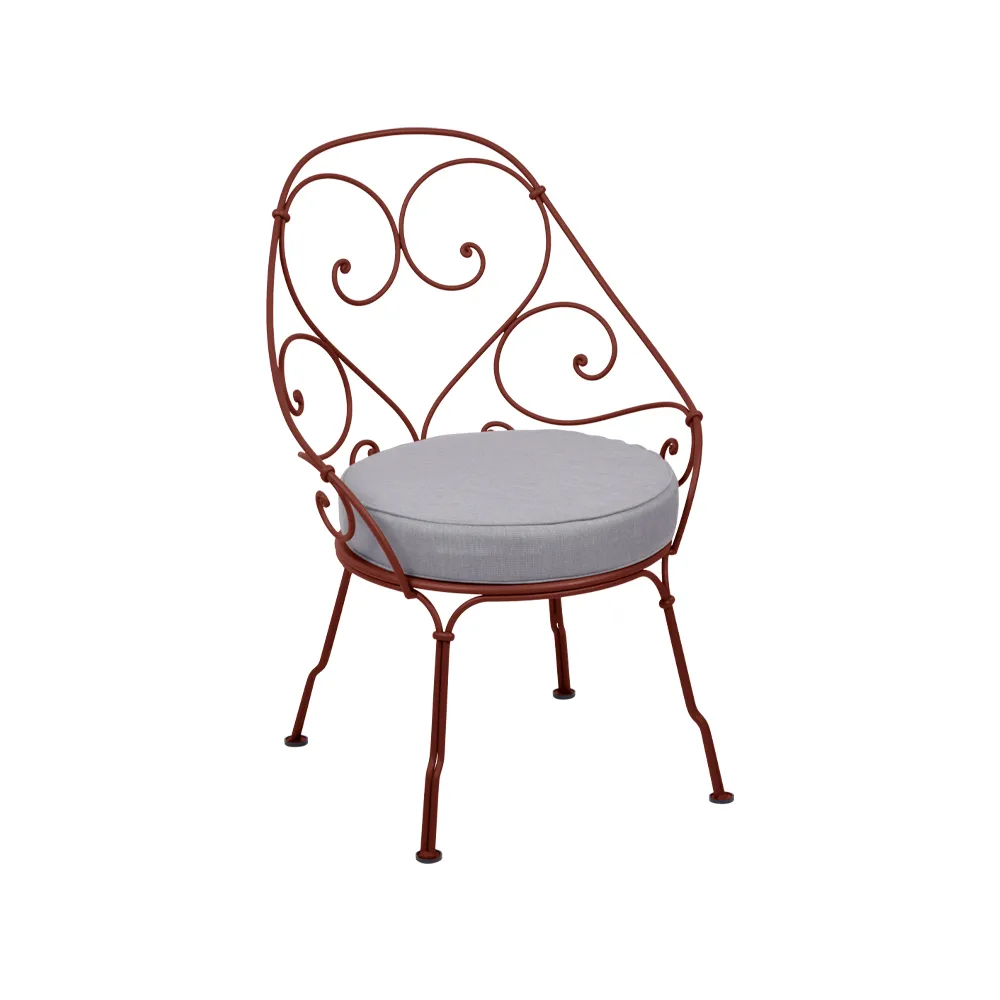 1900 Cabriolet karmstol, red ochre, flannel grey dyna Fermob