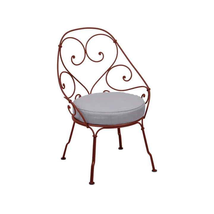 1900 Cabriolet karmstol - red ochre, flannel grey dyna - Fermob