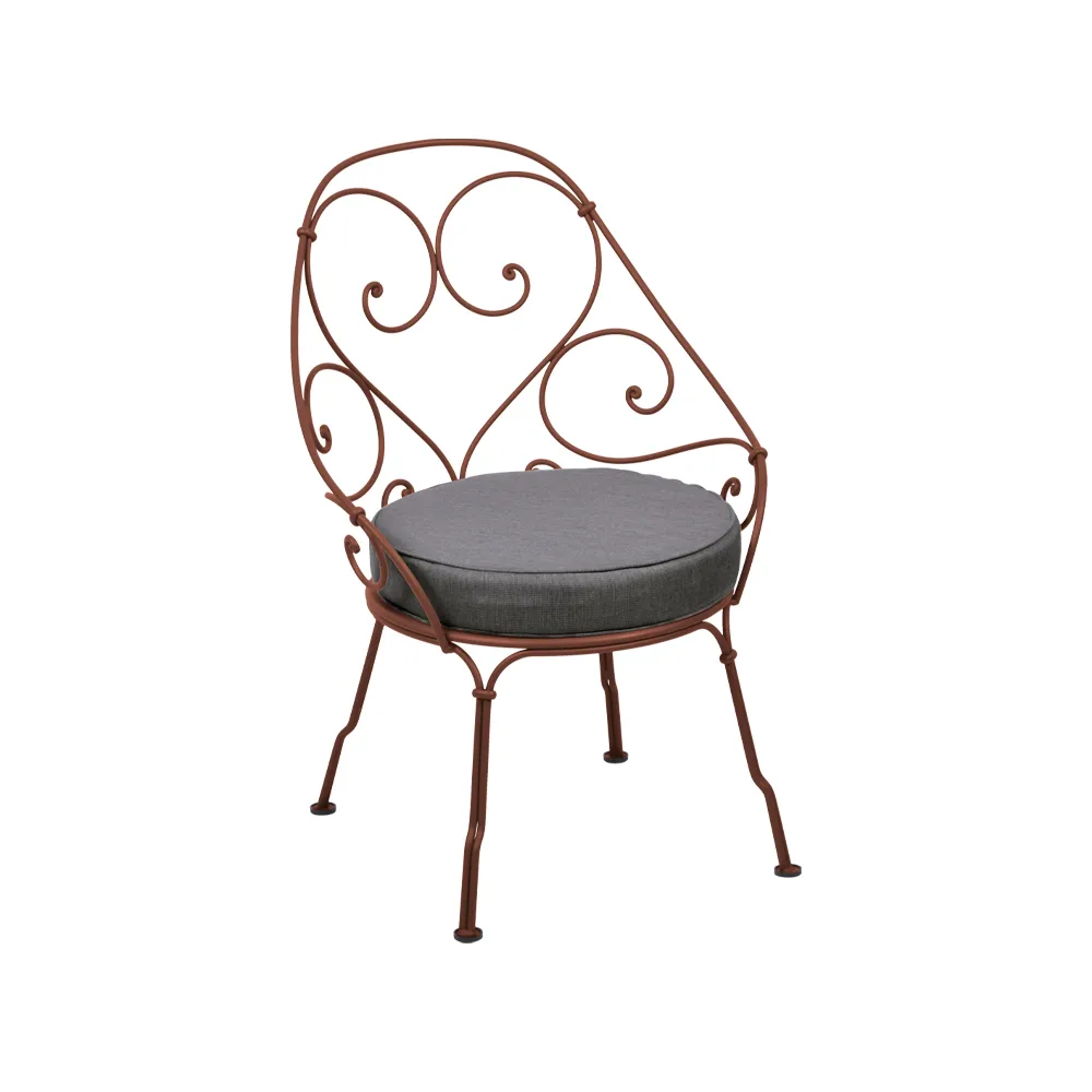 1900 Cabriolet karmstol, red ochre, graphite grey dyna Fermob