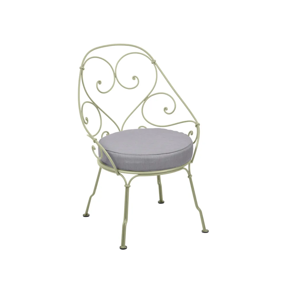 1900 Cabriolet karmstol, willow green, flannel grey dyna Fermob